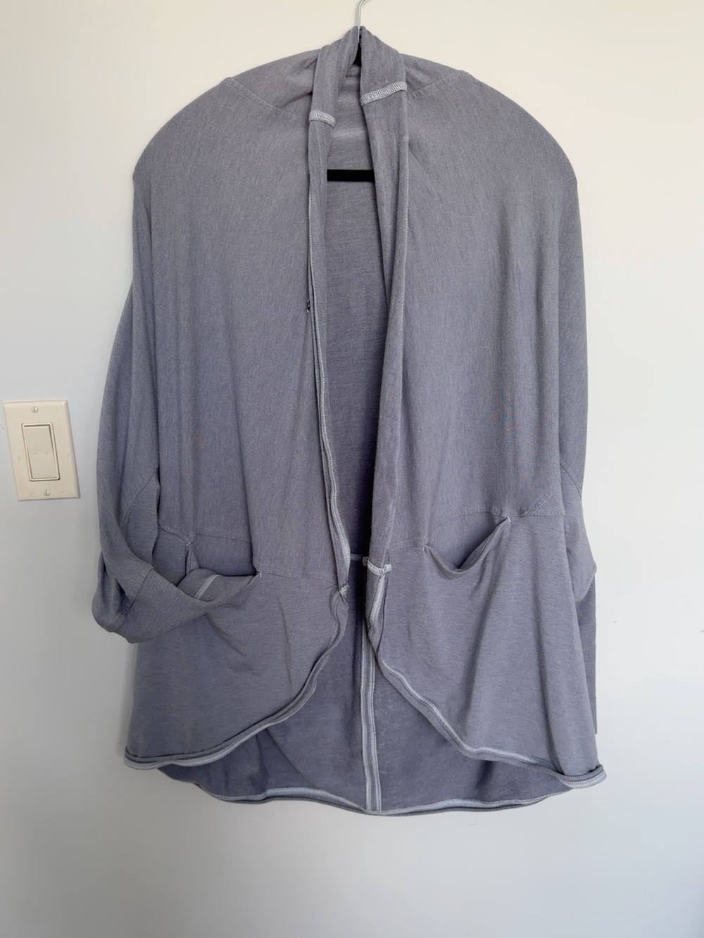 Lululemon Gray Oversized Open Front Cardigan Wrap Size 4 - Picture 2 of 8